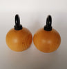 Vintage Bodum Sphere Beechwood Salt and Pepper Mill / Grinder, Design by Richard Nissen, Made in Denmark