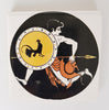 6 Vintage Greek Ceramic Art Tiles / Coasters with Greek Figures Depicting Greek Mythology