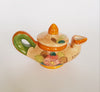 Glazed Ceramic Studio Pottery Small Teapot, signed by the artist as "DE Ree TA"