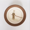 A Rare Rodney Lawrence Studio Pottery Individual Shallow Dish with Sgraffito decoration