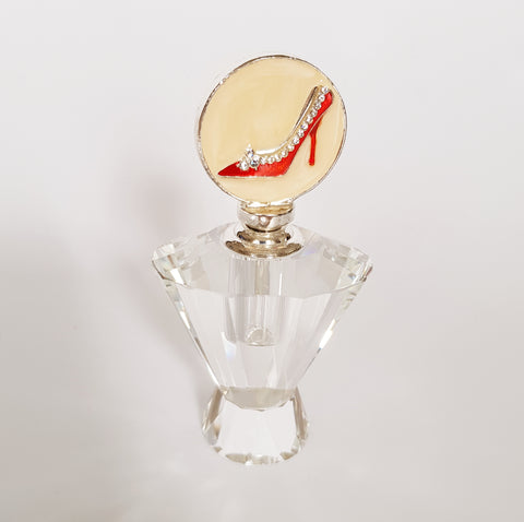 Art Deco Crystal Glass Perfume Bottle