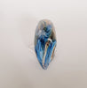 Signed Murano Glass Dolphin Sculpture in Clear Glass and Translucent Blue and Light Brown