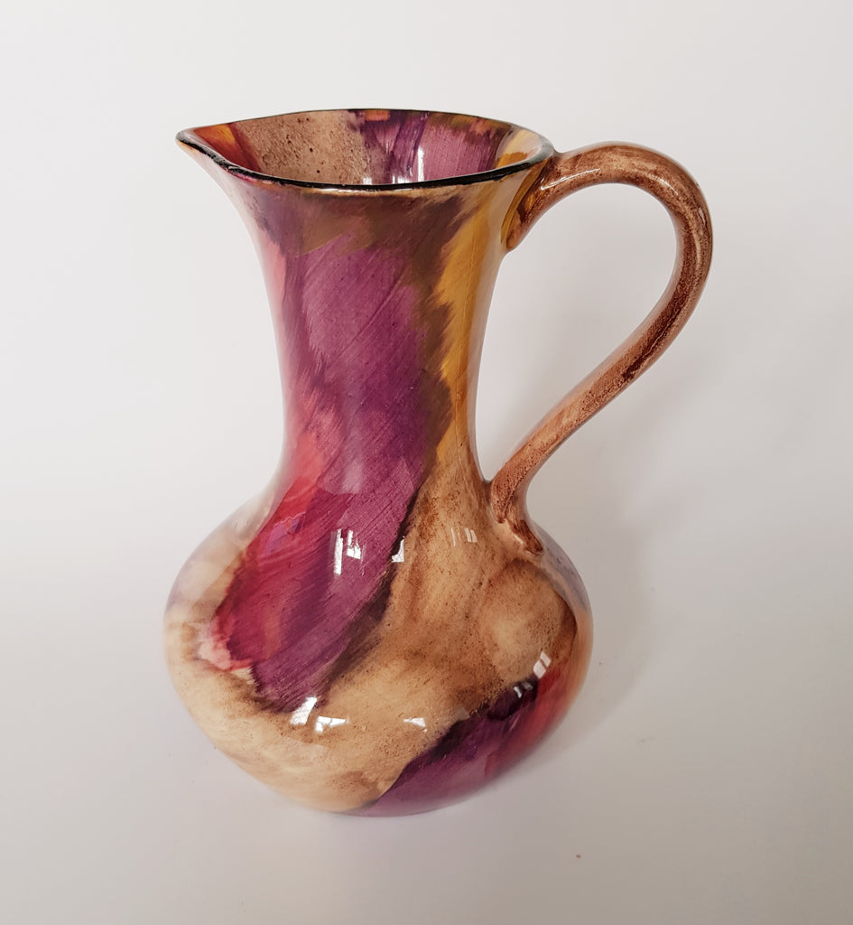 A Vintage Oldcourt Ware Studio Pottery Handpainted Water Jug