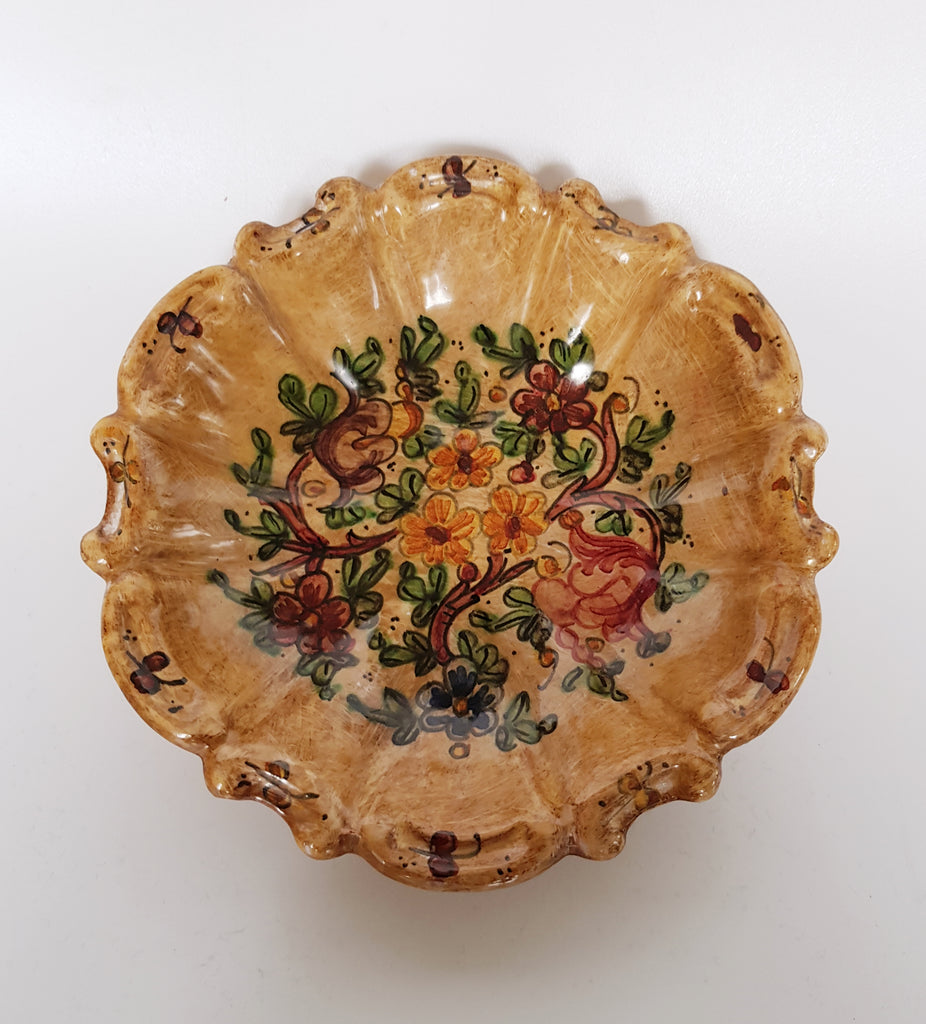 Vintage Biagioli Gubbio Italy Hand Painted Majolica Wall Plate