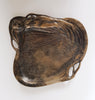 Art Nouveau Brass Shallow Dish / Card Tray, Woman with Harp