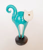 Contemporary Design Hand Made Studio Pottery Ceramic Cat Statuette / Figurine