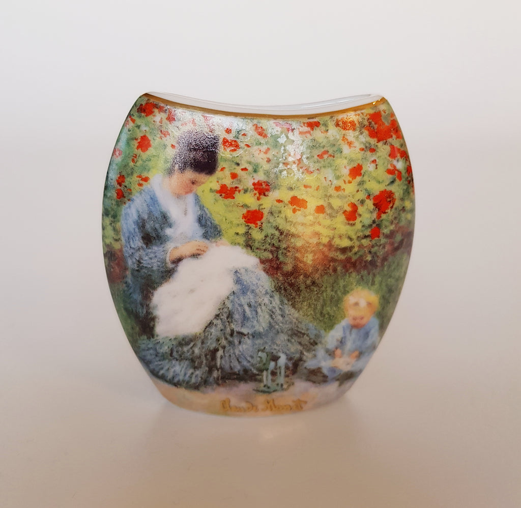 Goebel Artis Orbis Claude Monet "Madame Camille Monet with child" Miniature Vase