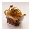 Glazed Ceramic Studio Pottery Cottage Shaped Mini Teapot