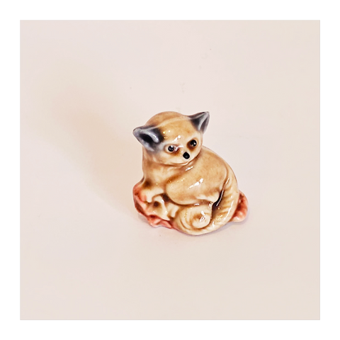 Rare Vintage 1970's Wade Whimsy Miniature Ceramic Possum Figurine