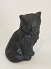 Vintage Kingmaker Cat Figurine Hand Made in Wales With Real Coal