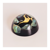 Vintage Genuine Paua Shell Paperweight Embossed with a Golden Kangaroo Made by Ariki New Zealand