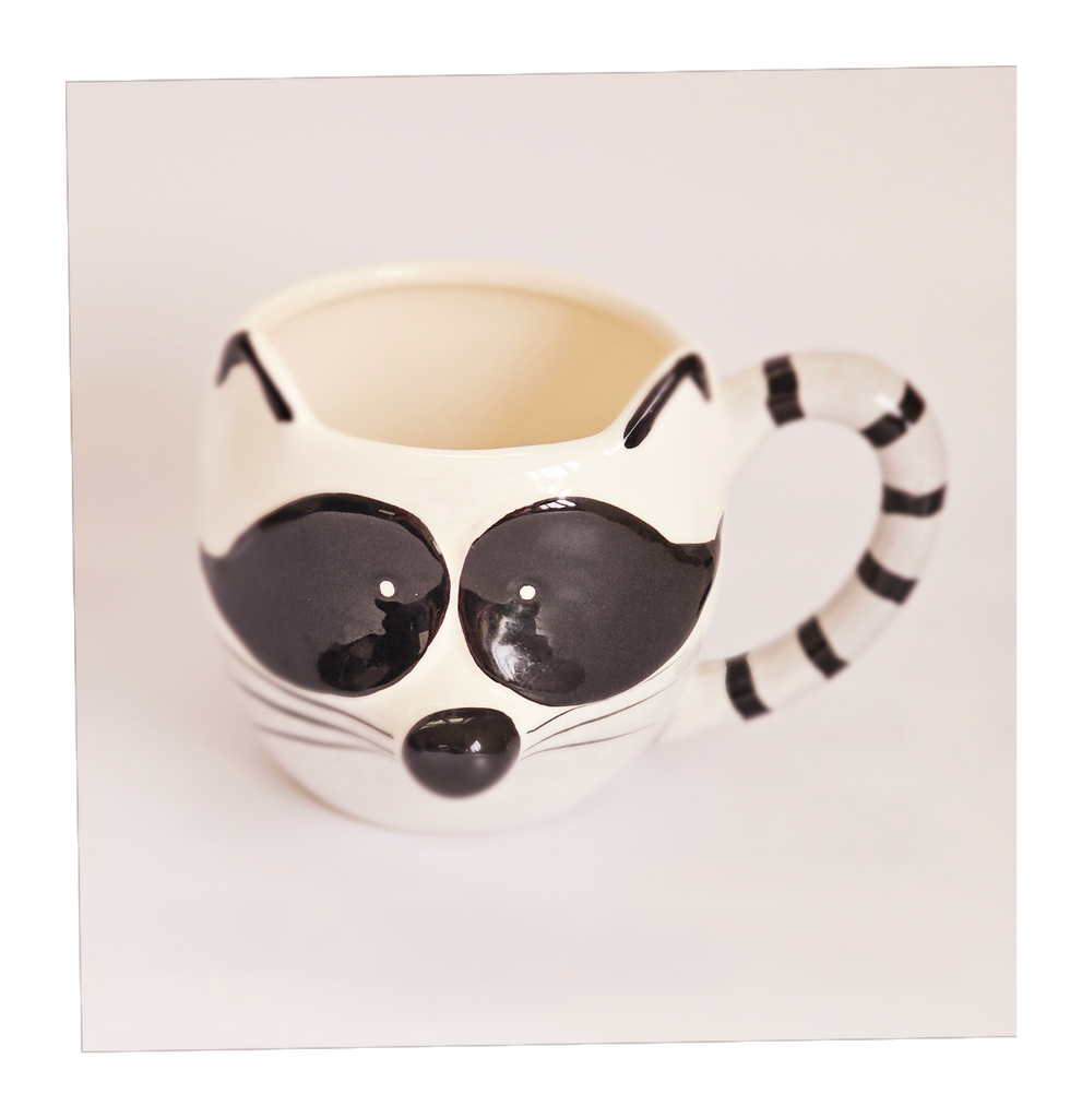 Hand Painted Price & Kensington Ceramic Racoon Woodland Novelty Mug