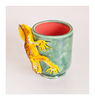 Rare Fine Art Studio Pottery Glazed Ceramic Novelty Mug with a 3 D Crested Gecko and its Tail as Handle