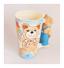 Rare vintage 1980's Glazed Ceramic HOFF Interieur Teddy Bear Mug with a 3D Teddy Bear handle