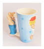 Rare vintage 1980's Glazed Ceramic HOFF Interieur Teddy Bear Mug with a 3D Teddy Bear handle