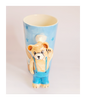 Rare vintage 1980's Glazed Ceramic HOFF Interieur Teddy Bear Mug with a 3D Teddy Bear handle
