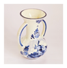 Vintage Delft Blue Hand Painted Double Handle Small Ceramic Bud Vase Pottery 32