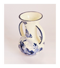 Vintage Delft Blue Hand Painted Double Handle Small Ceramic Bud Vase Pottery 32