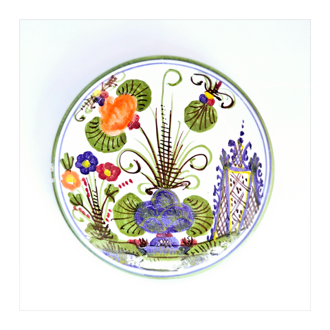 Vintage 1980's Ceramica La Maga S. Stefano C. Hand Made Ceramic Wall Plate from Palermo, Italy