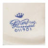 Vintage Dutch Delft Blue Hand Painted Ceramic Sitting Cow Creamer with Ribbon and Cow Bell