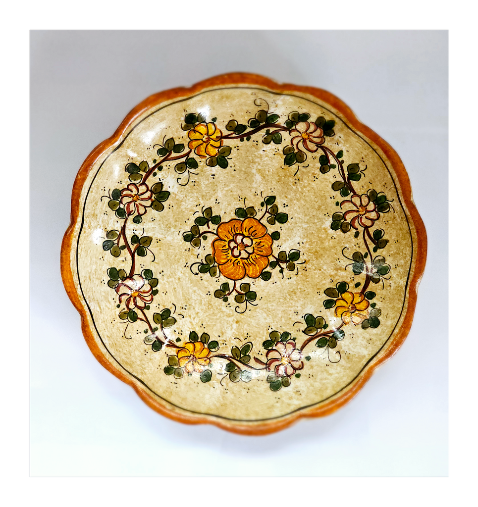 Vintage Italian Deruta Pottery - Hand Painted Majolica Wall Plate