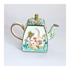 Vintage Trade + Aid UK Miniature Teapot Enamel Brass No. 417 Collectible