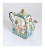 Vintage Trade + Aid UK Miniature Teapot Enamel Brass No. 417 Collectible