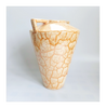 Unique Contemporary Art Deco Style Studio Pottery Porcelain Vase / Jar with Geometric Shaped Handles