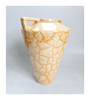 Unique Contemporary Art Deco Style Studio Pottery Porcelain Vase / Jar with Geometric Shaped Handles