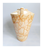 Unique Contemporary Art Deco Style Studio Pottery Porcelain Vase / Jar with Geometric Shaped Handles
