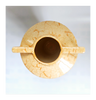 Unique Contemporary Art Deco Style Studio Pottery Porcelain Vase / Jar with Geometric Shaped Handles