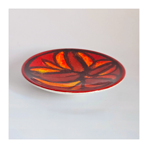 Rare Vintage 1950's Hand painted Studio Pottery Pin Dish by Poole Pottery in Delphis Pattern No. 49 Signed by the Artist