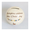 Vintage 1960's Royal Doulton Bunnykins Fine Bone China Piggy Bank "Bunnies Attending Christening Ceremony" Christening Present