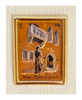 Vintage Framed Engraved Metal Art - Lamina Argento 925% Sterling Silver Plated Italian Lithograph - Verona Balcone di Giulietta