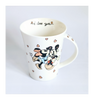 Rare Vintage Disney Mickey Mouse and Minnie Mouse "Kiss Me Mickey" Novelty Mug