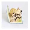 Cute Siamese Cat and Two Kittens Ceramic Figurine