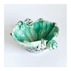 Unique Vintage Italian Fratelli Fanciullacci Glazed Ceramic Studio Pottery Hand Made and Hand Painted Seashell Bowl