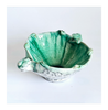 Unique Vintage Italian Fratelli Fanciullacci Glazed Ceramic Studio Pottery Hand Made and Hand Painted Seashell Bowl