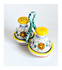 Vintage Italian Ars Deruta Studio Pottery Mjolica Ceramic Hand Painted Salt & Pepper Shaker