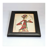 Vintage Chinese Ancient Shadow Puppetry Shaanxi Folk Shadow Figure in a Picture Frame