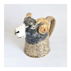 Swaledale Ram Hand Painted Glazed Ceramic Jug by Quail Ceramics