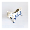 Vintage 1960's Dutch Delft Blue Hand Painted Ceramic Cow Creamer with Cow Bell