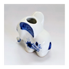 Vintage Dutch Delft Blue Hand Painted Ceramic Baby Elephant Figurine