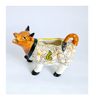 Rare Vintage Portuguese Studio Pottery Glazed Ceramic Hand Painted Cow Creamer