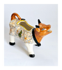 Rare Vintage Portuguese Studio Pottery Glazed Ceramic Hand Painted Cow Creamer