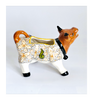 Rare Vintage Portuguese Studio Pottery Glazed Ceramic Hand Painted Cow Creamer