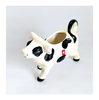 Rare Vintage Glazed Ceramic Cow Creamer in Polka Dot Pattern from Switzerland