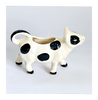 Rare Vintage Glazed Ceramic Cow Creamer in Polka Dot Pattern from Switzerland