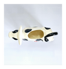 Rare Vintage Glazed Ceramic Cow Creamer in Polka Dot Pattern from Switzerland