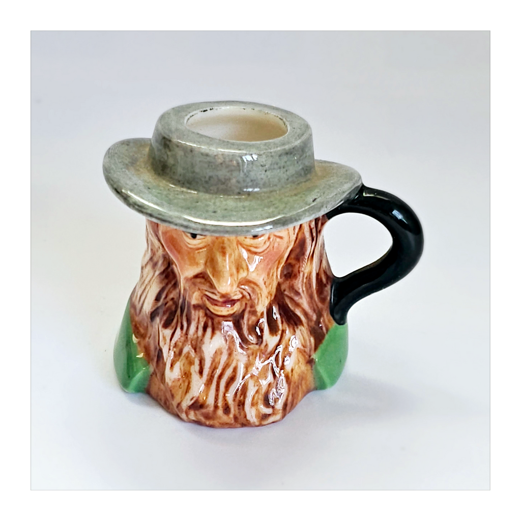 Vintage 1980's Glazed Ceramic Fagin Miniature Toby Jug / Character Jug Signed Peter Jackson by Franklin Mint
